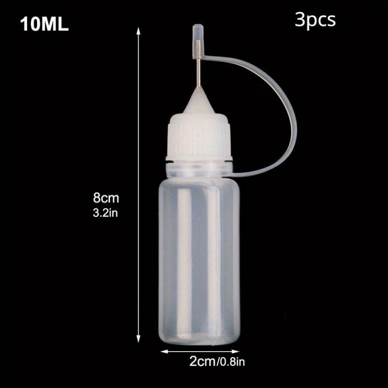3pcs 10ML 30ML Sealing Glue Bottle Craft Tool DIY Glue Applicator Needle