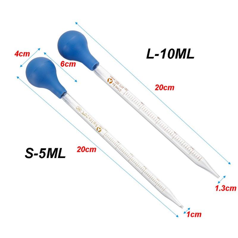 Rubber Head Glass Dropper Lab Dropper 5ml 10ml