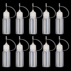 10pcs 10ML Glue Applicator Needle Squeeze Bottle for DIY Craft Tool