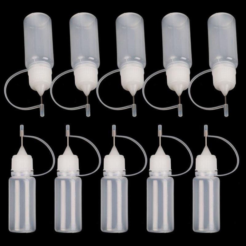 10pcs 10ML Glue Applicator Needle Squeeze Bottle for DIY Craft Tool