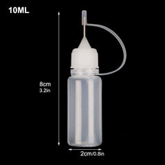 10pcs 10ML Glue Applicator Needle Squeeze Bottle for DIY Craft Tool