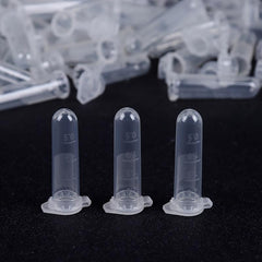 50pcs 2ml Clear Micro Test Tube Centrifuge Tubes Vial Snap Cap Container
