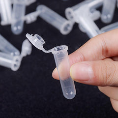 50pcs 2ml Clear Micro Test Tube Centrifuge Tubes Vial Snap Cap Container