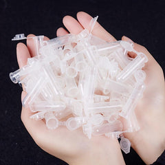 50pcs 2ml Clear Micro Test Tube Centrifuge Tubes Vial Snap Cap Container
