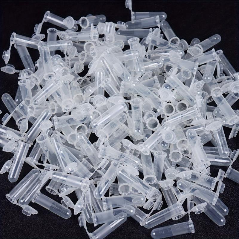 50pcs 2ml Clear Micro Test Tube Centrifuge Tubes Vial Snap Cap Container