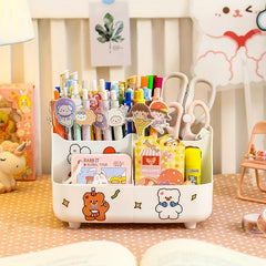 Kid's Desk Organizer Box with Phone Holder