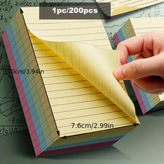 200pcs Colorful Sticky Note 4 Colors Student Memo Pad Self Stick Note Pads