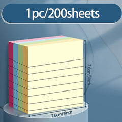 200pcs Colorful Sticky Note 4 Colors Student Memo Pad Self Stick Note Pads