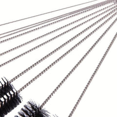 10pcs Stainless Steel Test Tube Cleaning Brushes Set