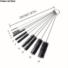 10pcs Stainless Steel Test Tube Cleaning Brushes Set