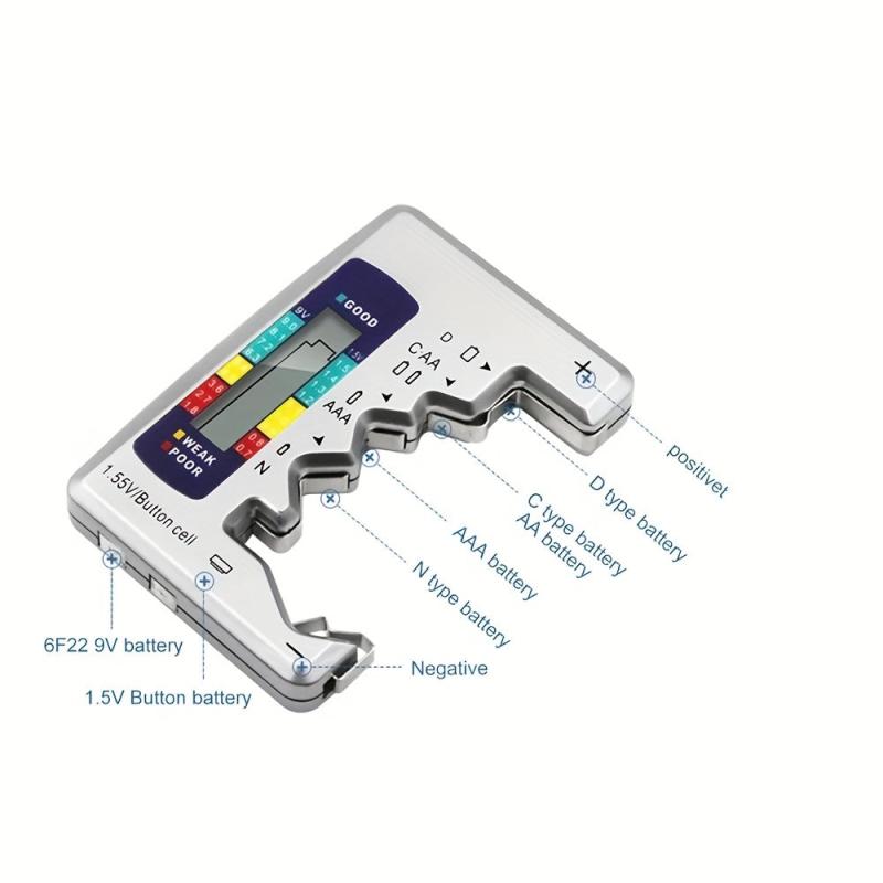 Digital Capacity Tester for C D N AA AAA 9V 1 5V Button Cells