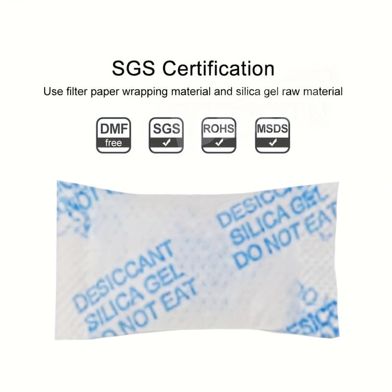 50-100pcs Reusable Silica Gel Packets Desiccant For Food Storage