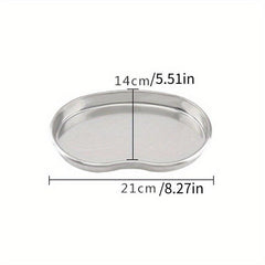 3pcs Stainless Steel Kidney Shaped Disinfection Tray