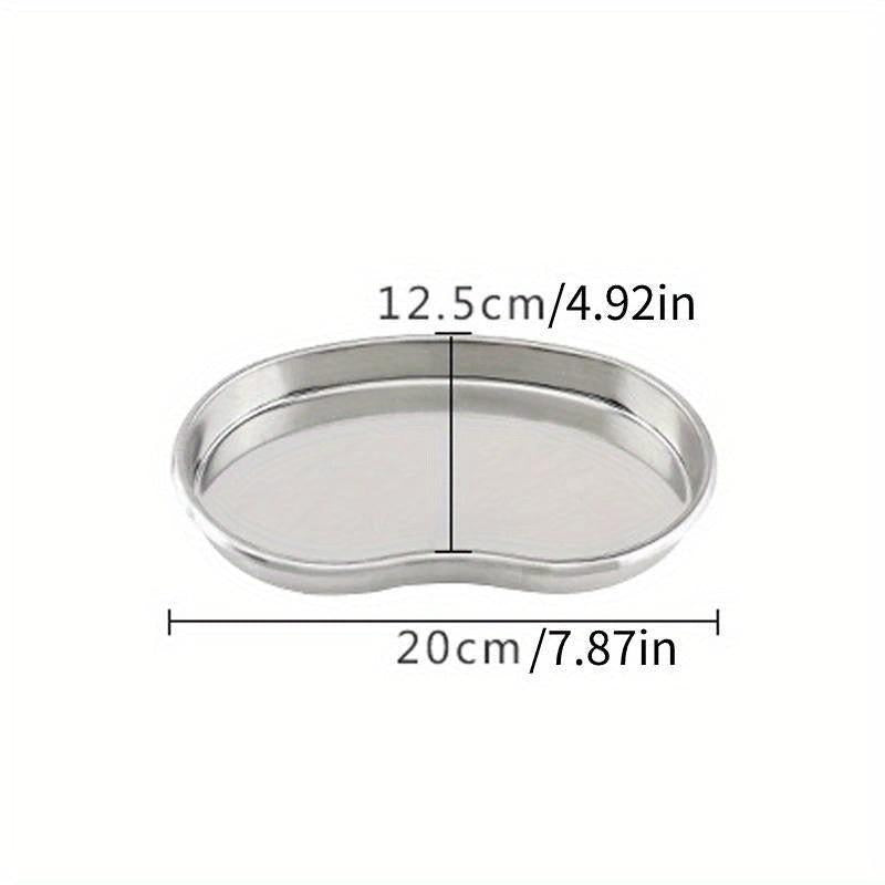 3pcs Stainless Steel Kidney Shaped Disinfection Tray