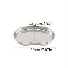 3pcs Stainless Steel Kidney Shaped Disinfection Tray
