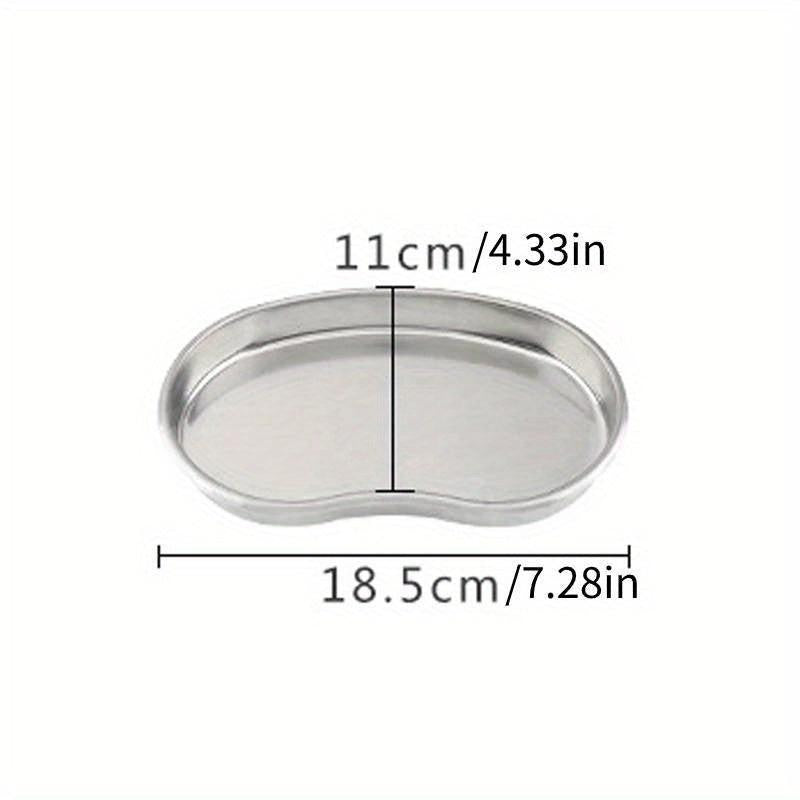 3pcs Stainless Steel Kidney Shaped Disinfection Tray