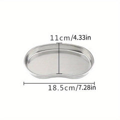 3pcs Stainless Steel Kidney Shaped Disinfection Tray