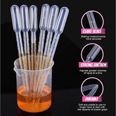 100pcs 1 2 3ml Transfer Pipettes Eye Dropper Disposable Liquid Droppers
