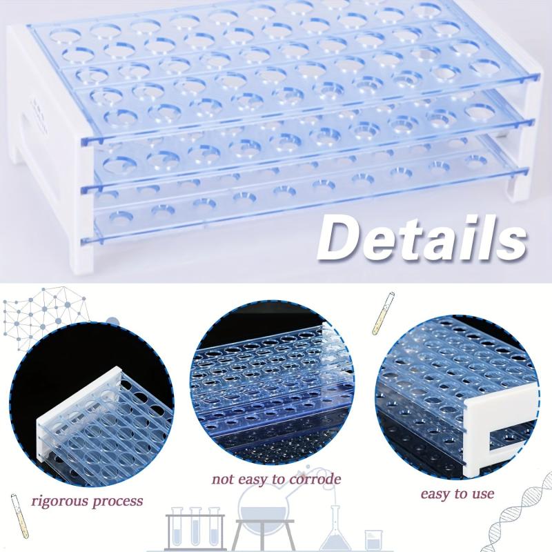 50 Holes Plastic Test Tube Rack For 13mm 16mm Tubes