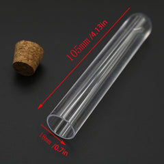 10pcs 18x105mm Plastic Test Tube Vial Cork Stopper