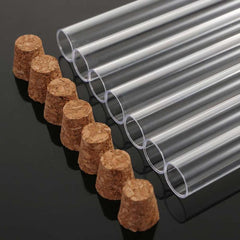 10pcs 18x105mm Plastic Test Tube Vial Cork Stopper