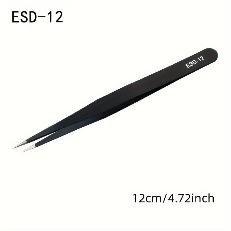 9pcs Industrial Tweezers Precision Repair Tool Set for Small Models