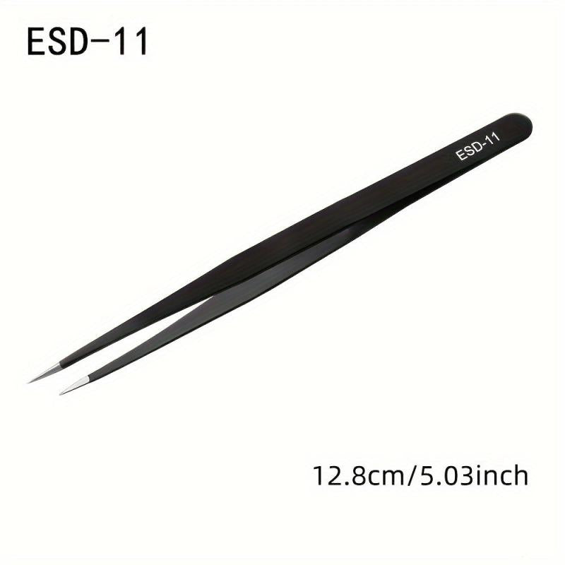 9pcs Industrial Tweezers Precision Repair Tool Set for Small Models