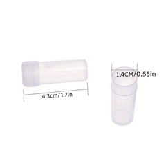 30pcs 5ml Plastic Sample Vials Storage Containers Test Tubes for Laboratory Use