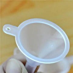 10pcs Mini Plastic Funnel Small Mouth Liquid Funnels Lab Supplies