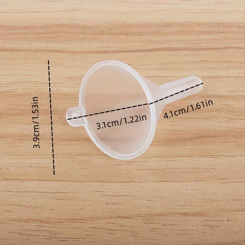 10pcs Mini Plastic Funnel Small Mouth Liquid Funnels Lab Supplies