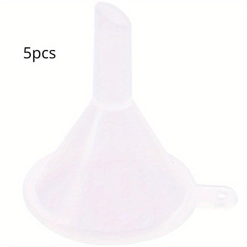 10pcs Mini Plastic Funnel Small Mouth Liquid Funnels Lab Supplies