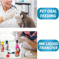 3pcs 20ml Syringe For Liquid Oral Scientific Laboratory Measurement Dispensing