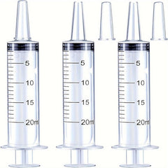 3pcs 20ml Syringe For Liquid Oral Scientific Laboratory Measurement Dispensing