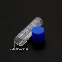10pcs Lab Chemical Plastic Test Tube Vial Sealing Cap Container 2ML