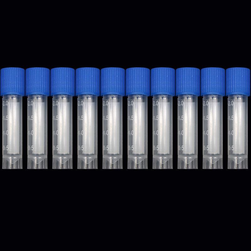 10pcs Lab Chemical Plastic Test Tube Vial Sealing Cap Container 2ML