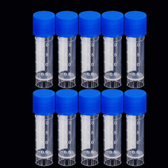 10pcs Lab Chemical Plastic Test Tube Vial Sealing Cap Container 2ML