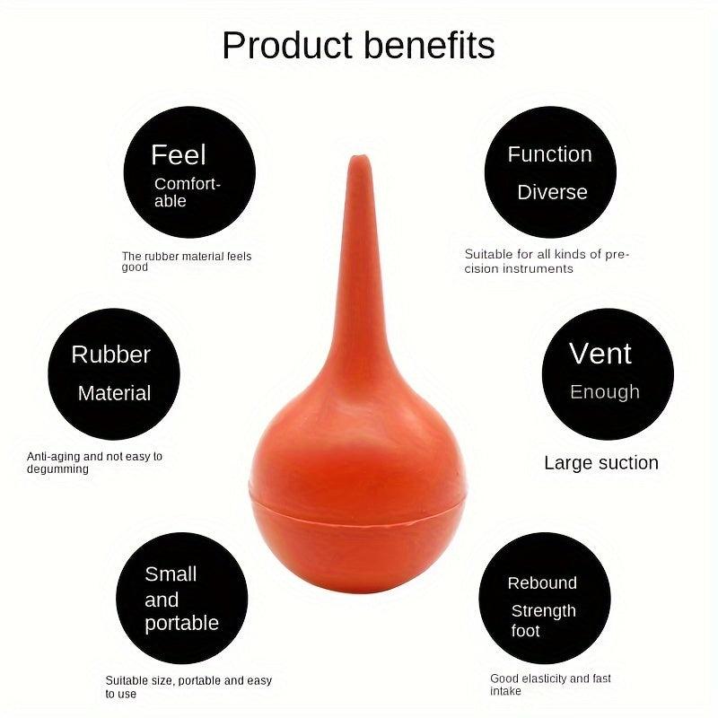 2pcs Rubber Ear Wash Ball Dust Blower for Skin Dust Removal
