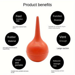 2pcs Rubber Ear Wash Ball Dust Blower for Skin Dust Removal