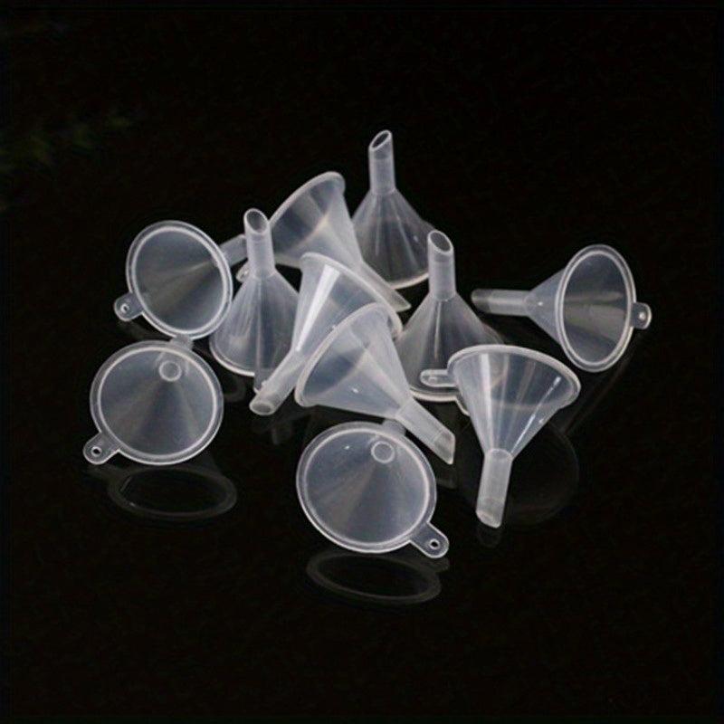 20pcs Mini Funnel Clear Plastic for Lab Bottles Essential Oils Perfumes Spices