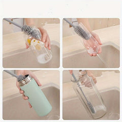 2pcs Long Handle Silicone Brush Household Cup Brush Cleaning Brush