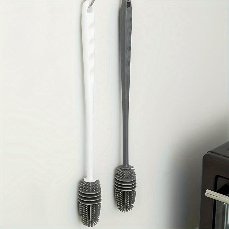 2pcs Long Handle Silicone Brush Household Cup Brush Cleaning Brush