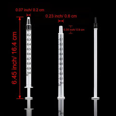 20pcs 1ml Plastic Syringes for Measuring & Watering
