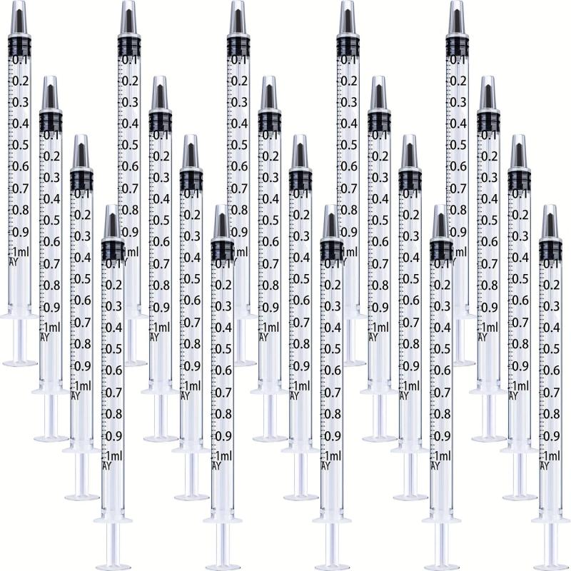 20pcs 1ml Plastic Syringes for Measuring & Watering