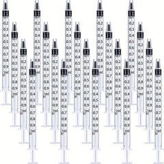 20pcs 1ml Plastic Syringes for Measuring & Watering
