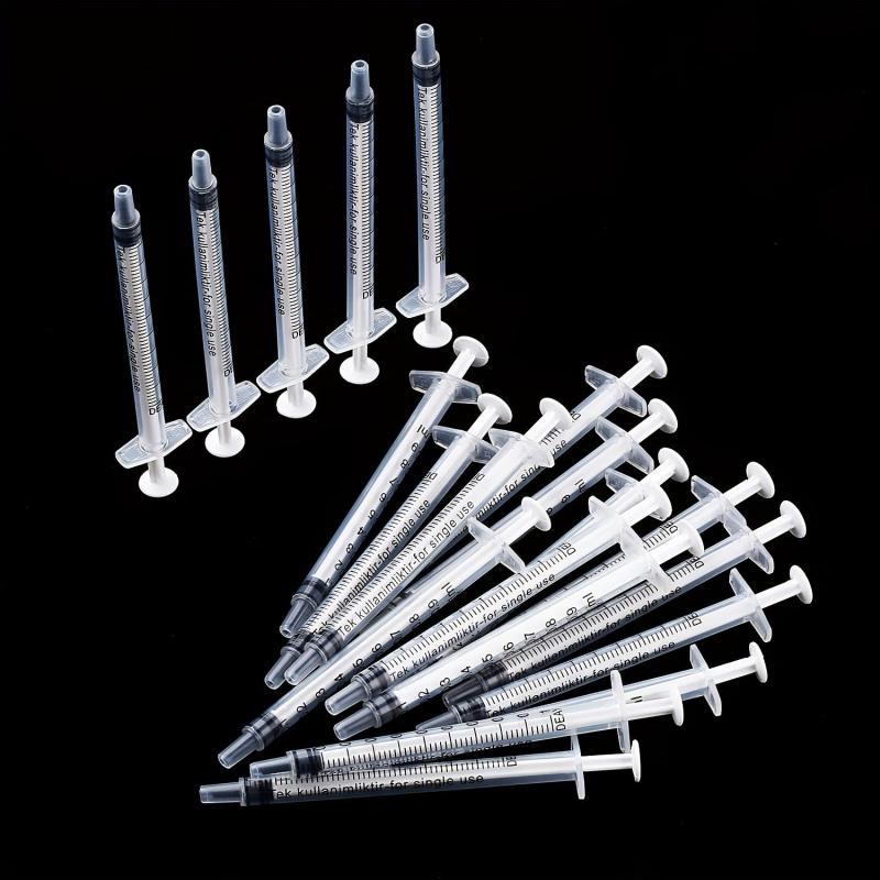 20pcs 1ml Plastic Syringes for Measuring & Watering