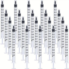 20pcs 1ml Plastic Syringes for Measuring & Watering