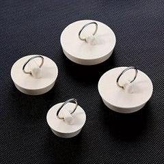 4pcs Rubber Tub Stopper With Hanging Ring Easy To Install For Bathtub Drain Plug