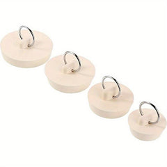 4pcs Rubber Tub Stopper With Hanging Ring Easy To Install For Bathtub Drain Plug