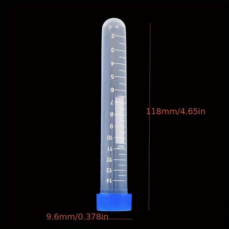 100pcs 10ml 15ml Graduation Centrifuge Test Tube Vial Plastic Container