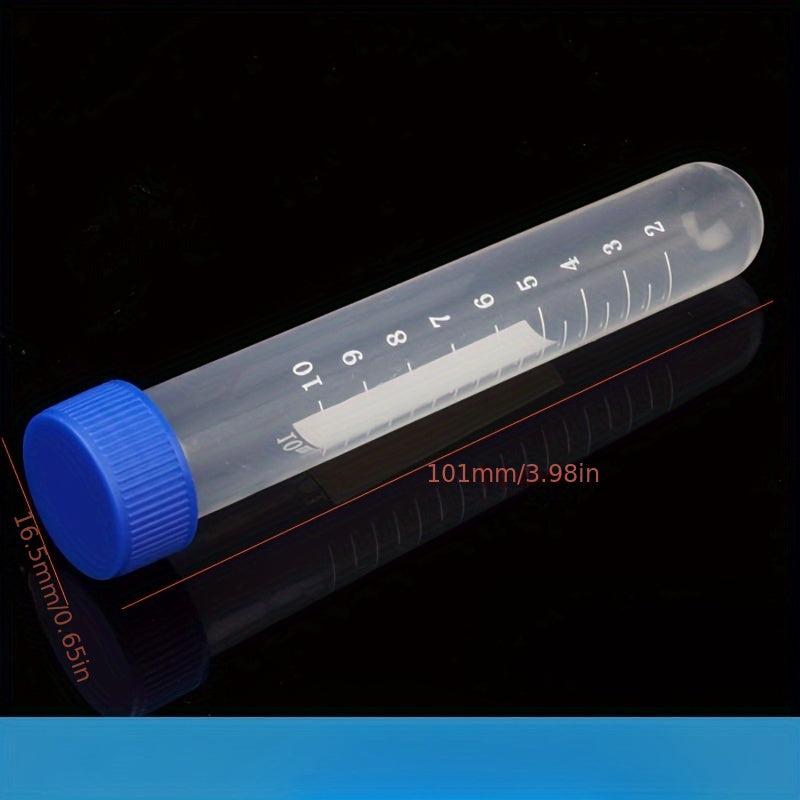 100pcs 10ml 15ml Graduation Centrifuge Test Tube Vial Plastic Container